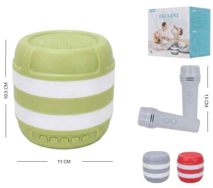 MINI PARLANTE KARAOKE DOBLE MIC