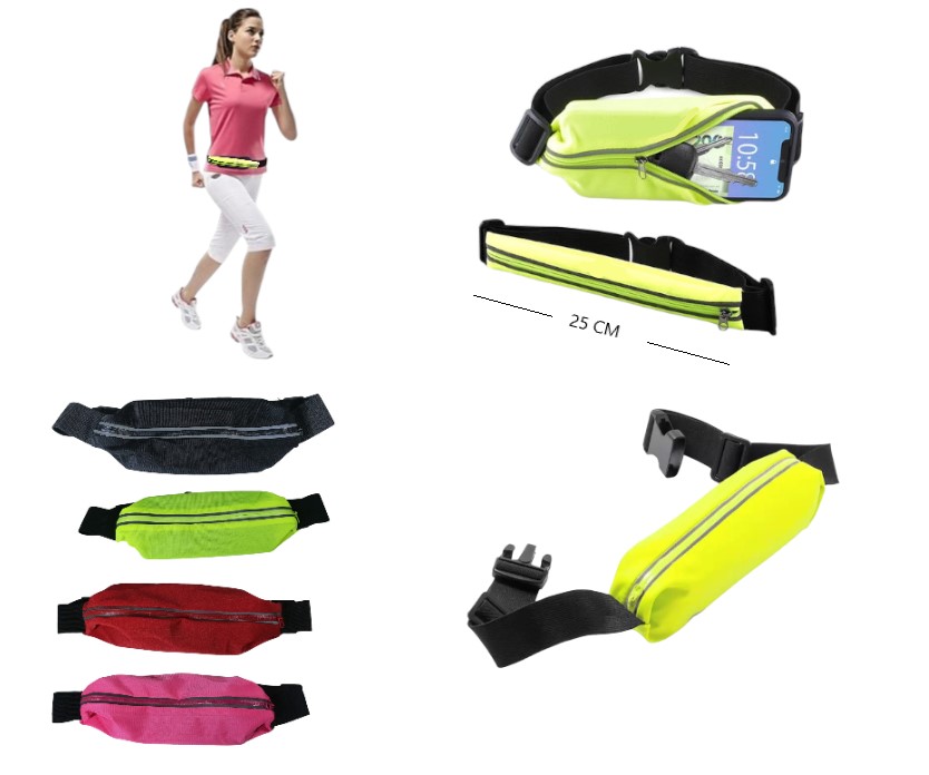 MELECH-336 FUNDA RIÑONERA SPORT SOLO NEGRO