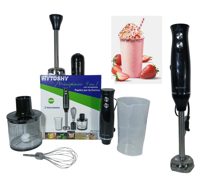 HT-1721-4 SET MINI PIMER 4 EN 1 500W 2 VELOCIDADES