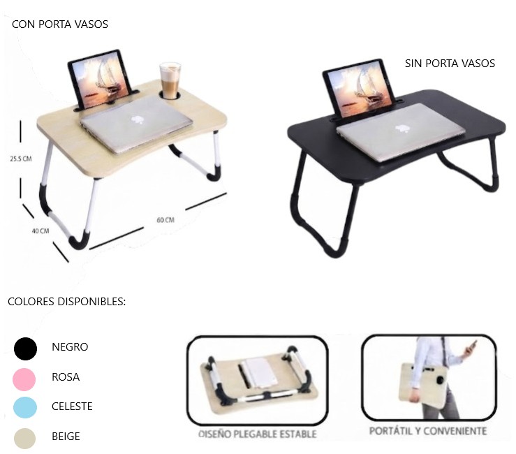 OR-TB02/ TB01 MESA PLEGABLE PARA CAMA SOLO N Y M