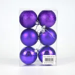 Set Esferas Navideñas Escarchadas y Brillantes 4.6cm x6