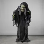 Bruja Jorobada De Pie Tamaño Real (1.60m) con Sensor