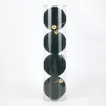 Set Esferas Navideñas de Terciopelo (Flocadas) 12cm x4 