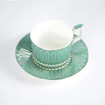 Set de taza y plato individual verde (2 piezas)