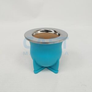 MATE NATIVO SIN BOMBILLA INOX. TURQUESA (6020Z)