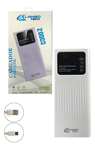 CARGADOR PORTATIL LAMBO TECH 20000MAH