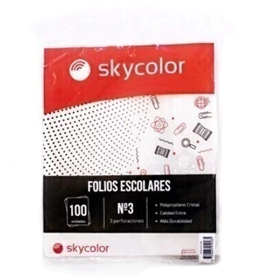 [SKFFN310100] Folio Reforzado N°3 SkyColor x100u Art. FFN310100