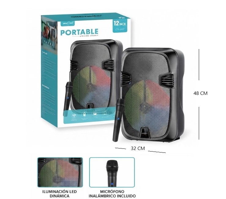PARLANTE RGB 12 PLG C/MICROFONO