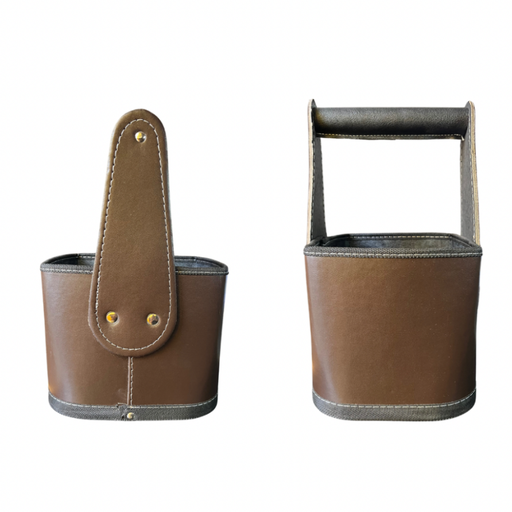 [MM8074] Canasta Porta Mate Mango Rigido Cuerina Art. 8074
