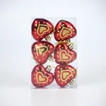 [PREZLNDO0201] Set de 6 adornos navideños con forma de corazón