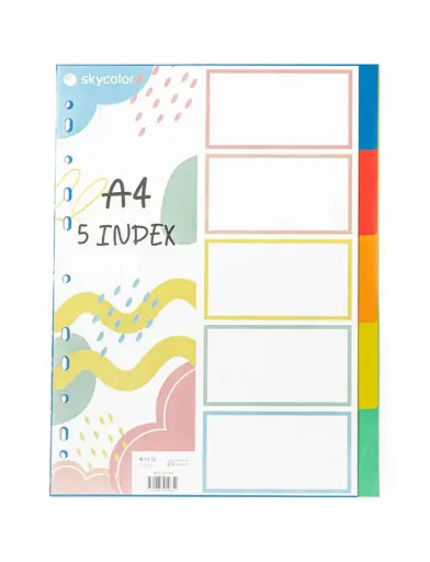 [SKMFO1041A4] Separadores A4 Skycolor x5 Art. 1041