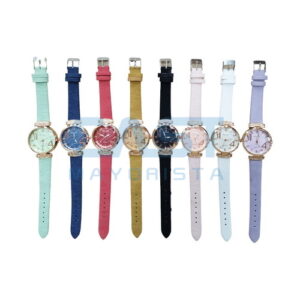 RELOJ (COS653) MALLA FINA SIMIL CUERO *OFERTA*