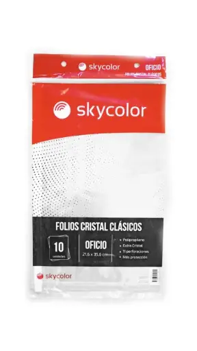 [SKFFOF1010] Folio Reforzado Oficio x10u SkyColor Art.  FFOF1010