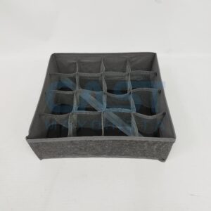 ORGANIZADOR P/ ROPA CUAD 32X32X10CM GRIS
