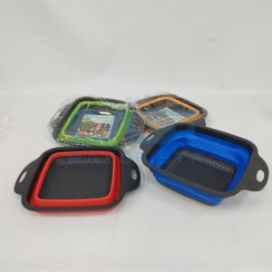 COLADOR CUADRADO SILICONA PLEGABLE
