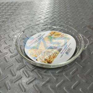 TARTERA REDONDA VIDRIO 9″ 257X226X43MM C/ ASAS
