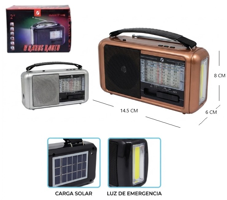RADIO PARLANTE 2PLG BT/AM/FM C/ LINTERNA