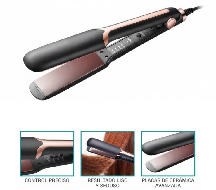 PLANCHA DE PELO C/PLACA DE TURMALINA