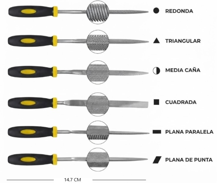 JUEGO DE LIMAS 6PCS