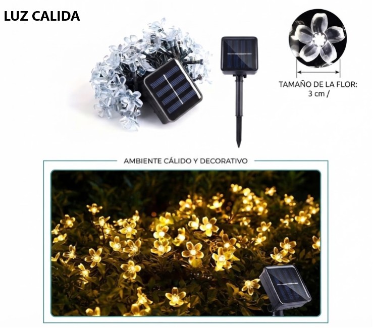 GUIRNALDA CALIDA FLORES SOLAR 7.5MT