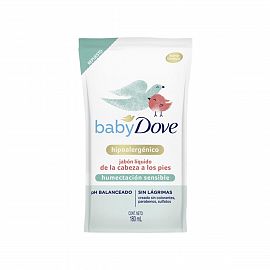 Dove Baby Jabon Liquido Humectacion Sensible Repuesto 180ml