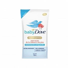Dove Baby Jabon Liquido Humectación Enriquecida Repuesto 180ml