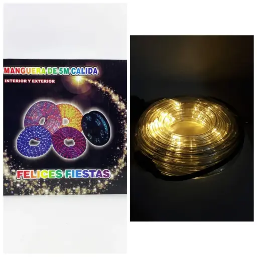 [ITPOL12] Tira Led 5m Manguera Calida 5m Art. 12