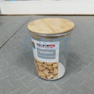 FRASCO ACRILICO 1100ML C/ TAPA BAMBOO 10X15CM