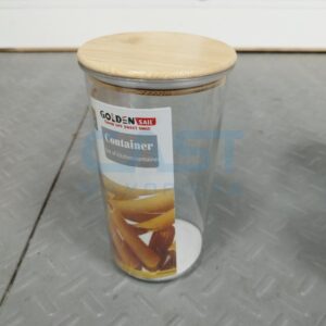 FRASCO ACRILICO 1500ML C/ TAPA BAMBOO 10X18CM