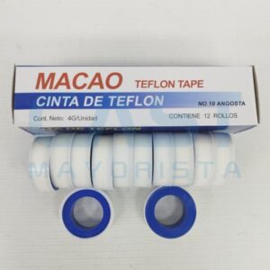 [PRECTMCAOFT10A] CINTA TEFLON N°10 ANGOSTA CAJA X12