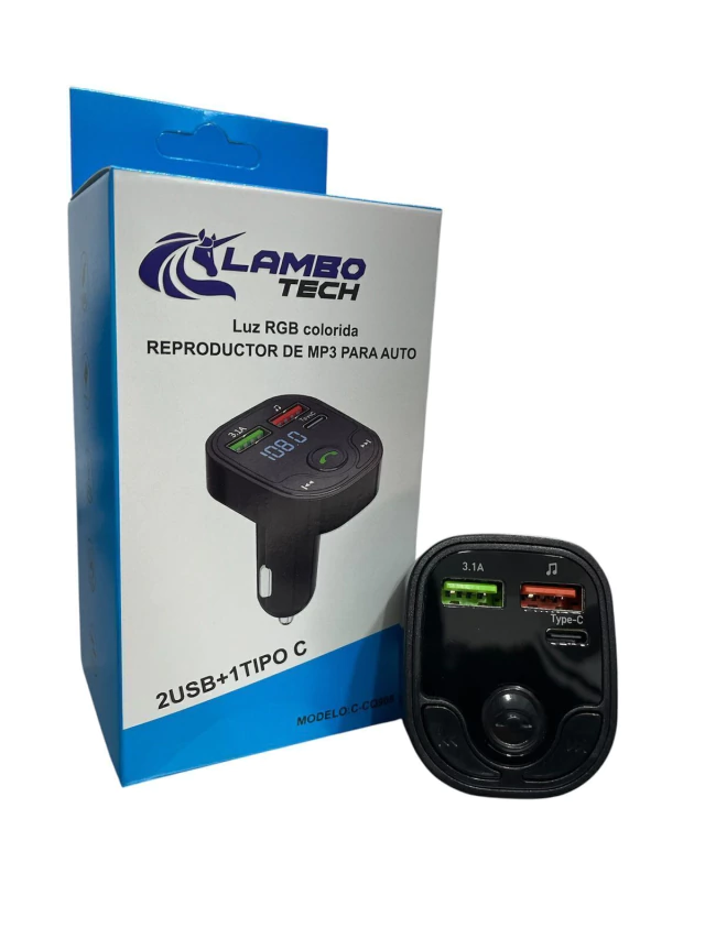 [PREBBCCQ908] REPRODUCTOR DE MP3 PARA AUTO 2USB+1TIPOC