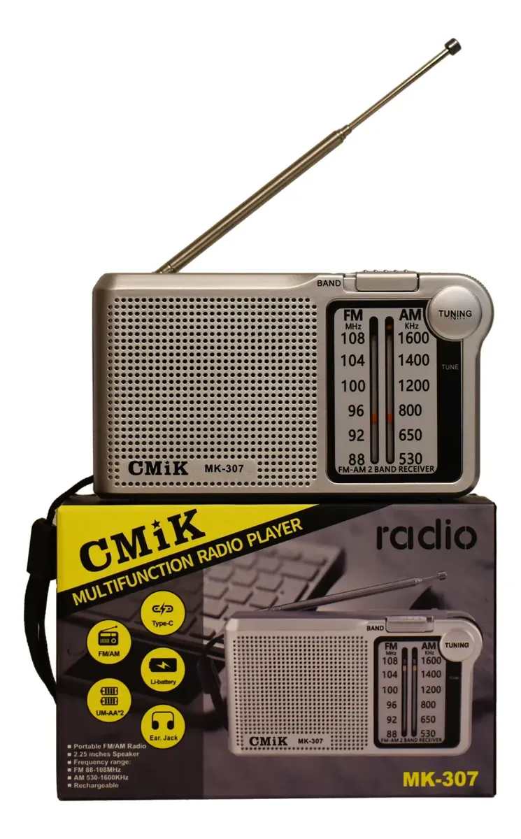 RADIO AM-FM CMIK RECARGABLE