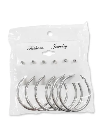 [FX2226492] Aros Argolla y Brillante x6 Pares Art. 4-5-3
