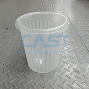 CESTO PAPELERO 5L TRANSPARENTE 21X23.5CM
