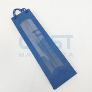 BOLSA PAPEL P/ VINO C/ MANIJA AZUL (01266)