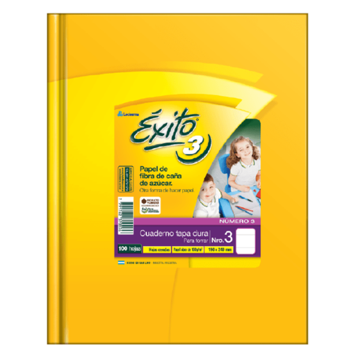Cuaderno Exito T/D 100 hojas (19x25) ABC N°3 (Yellow)