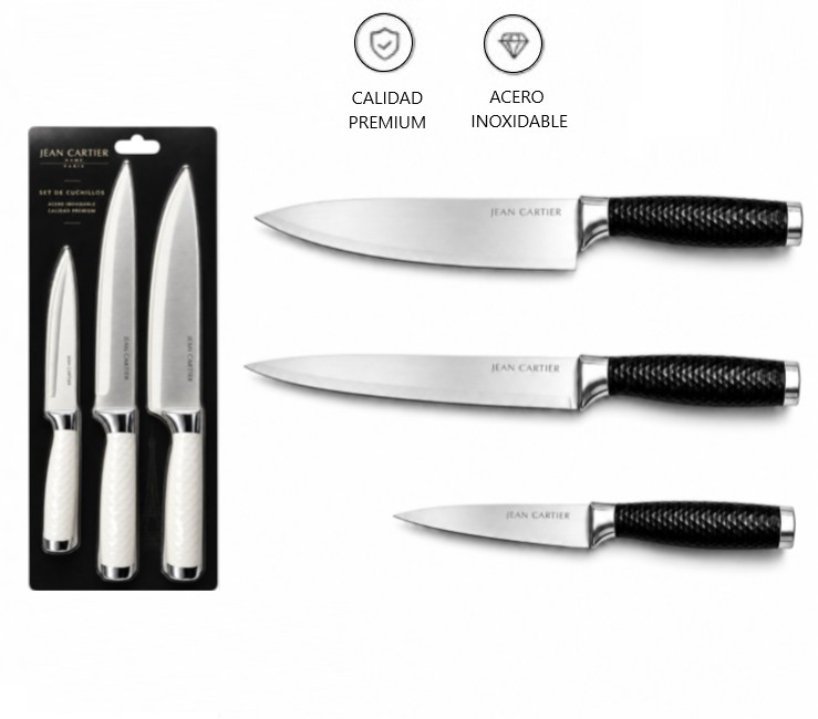 SET DE 3 CUCHILLOS BLISTER JC-03BLNE