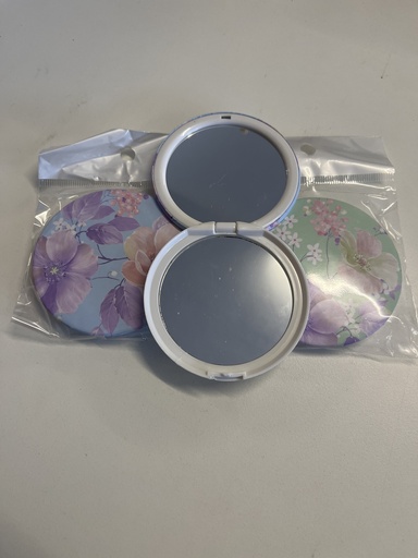 [PRERNNEGRNIGB153] Espejo doble plegable circular p/cartera