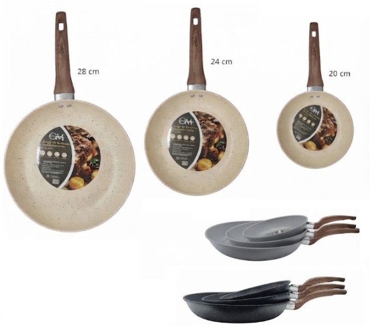 SET DE SARTENES ANTIADHERENTES 3PCS