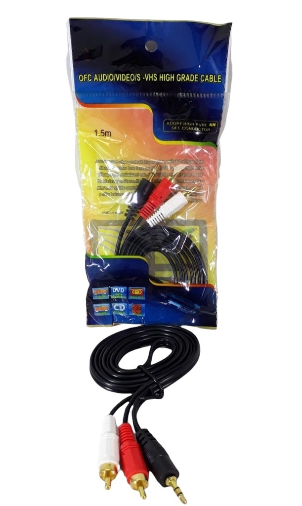 CAB-46013 CABLE 2 A 1 DE 1.5M (3.5 A 2RCA)