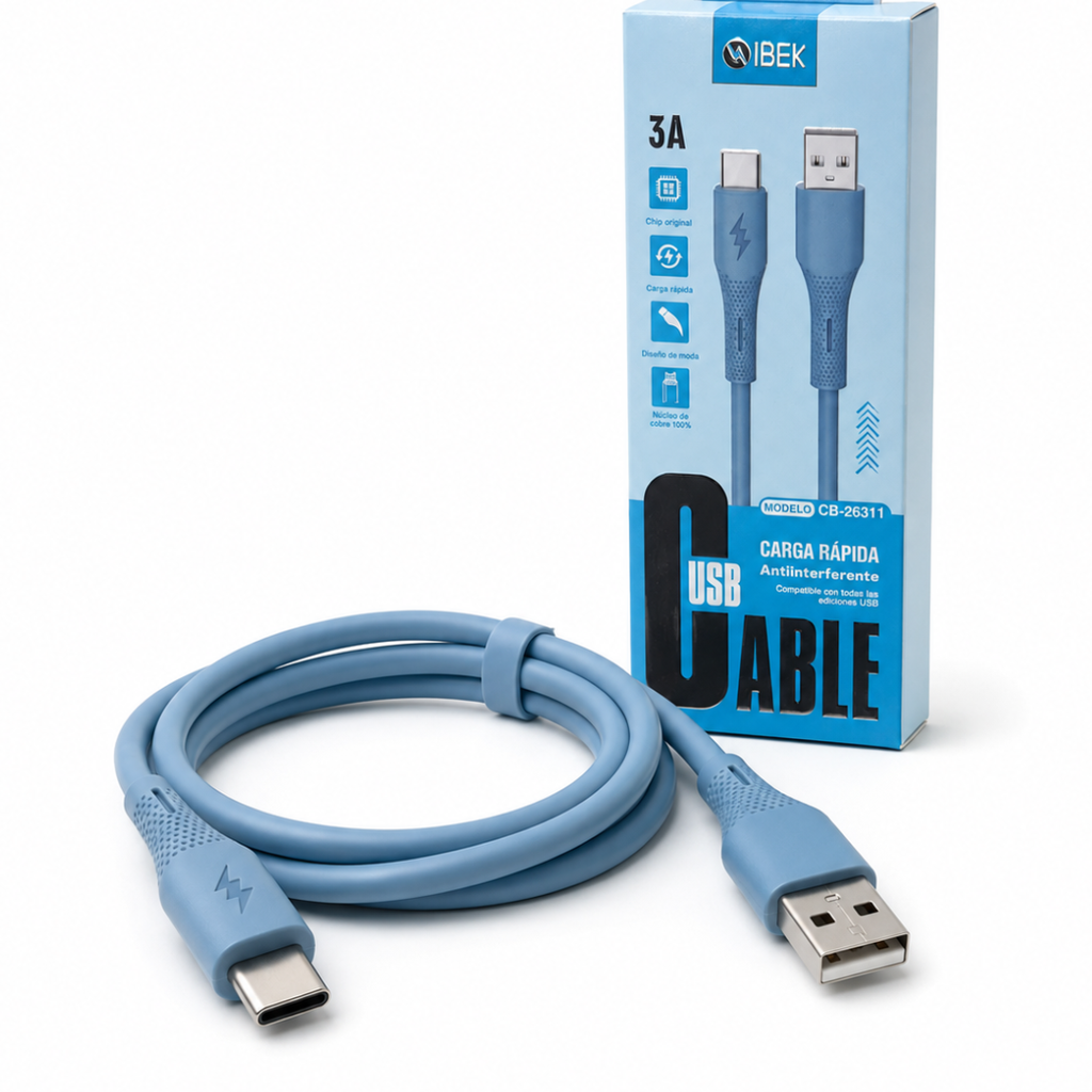 CABLE USB-C 3A IBEK