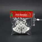 Campanas Navideñas Colgantes Nieve con Purpurina
