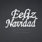 Cartel Feliz Navidad Colgante con Purpurina (29 cm)