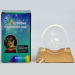 [PREZLLUD0701] Adorno de bola de cristal con disco y base