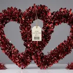 Doble Corazón Colgante Metalizado (36 cm)