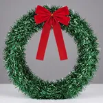 [PREZLNDF07] Corona Navideña Verde Oscuro con Moño (50 cm)
