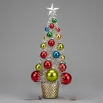 Mini Árbol Navideño de Mesa con Esferas (36 cm)