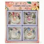 Pulsera clásica con 4 cuentas y 3 dijes x12