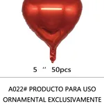 Globo Corazon 5" x50u