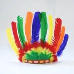 [PREZLCIT0101] Vincha de 12 plumas multicolor